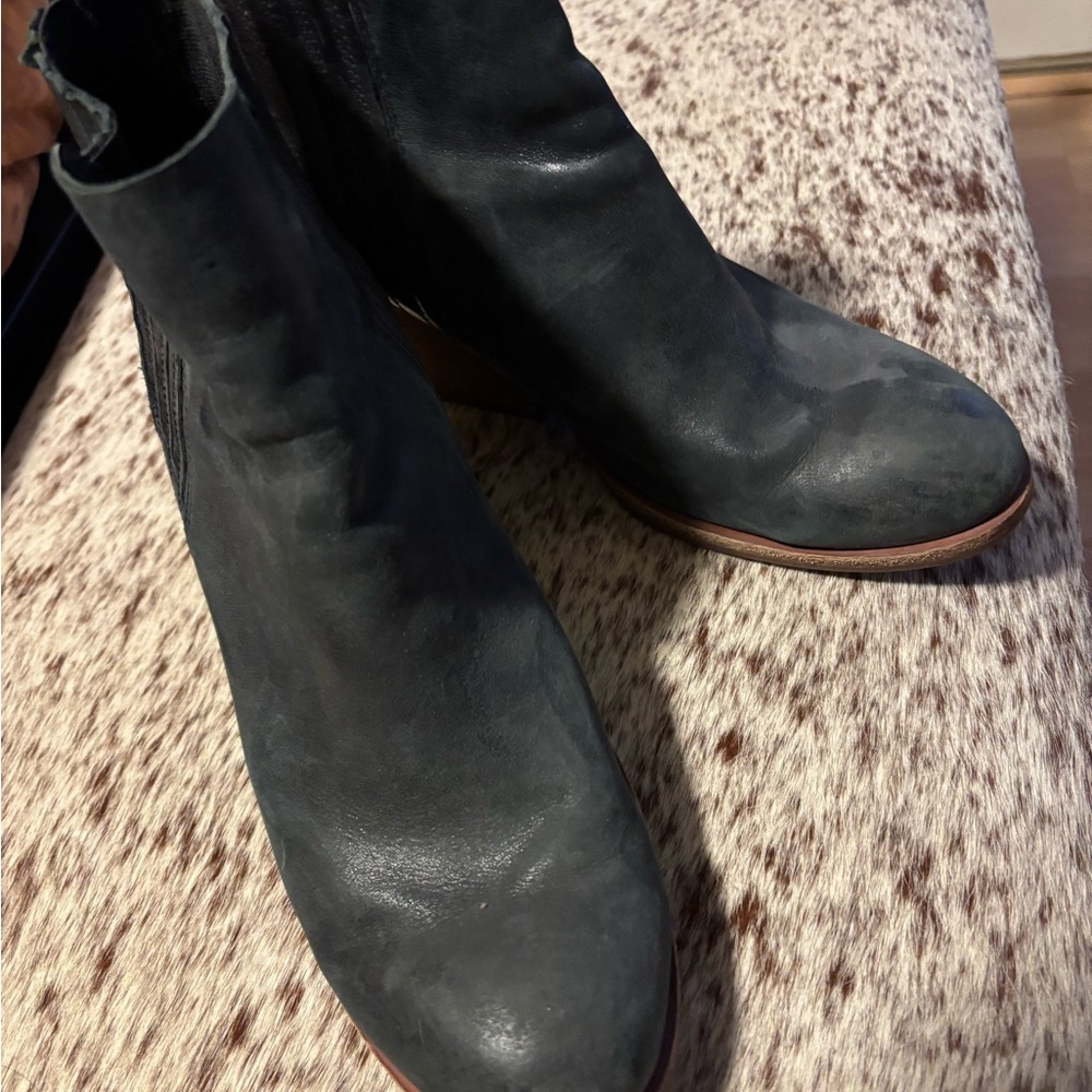 Kork-Ease Dark Gray Ankle Booties
